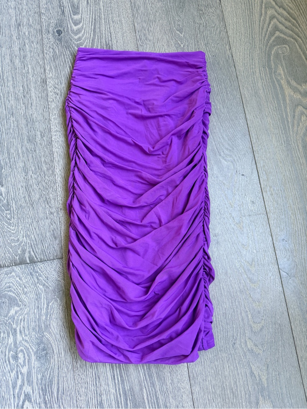 Exotica ExoticAthletica Purple Body Contouring Mesh Ruched Midi Skirt